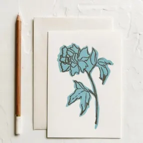 Floral Colorblock Blue Rose