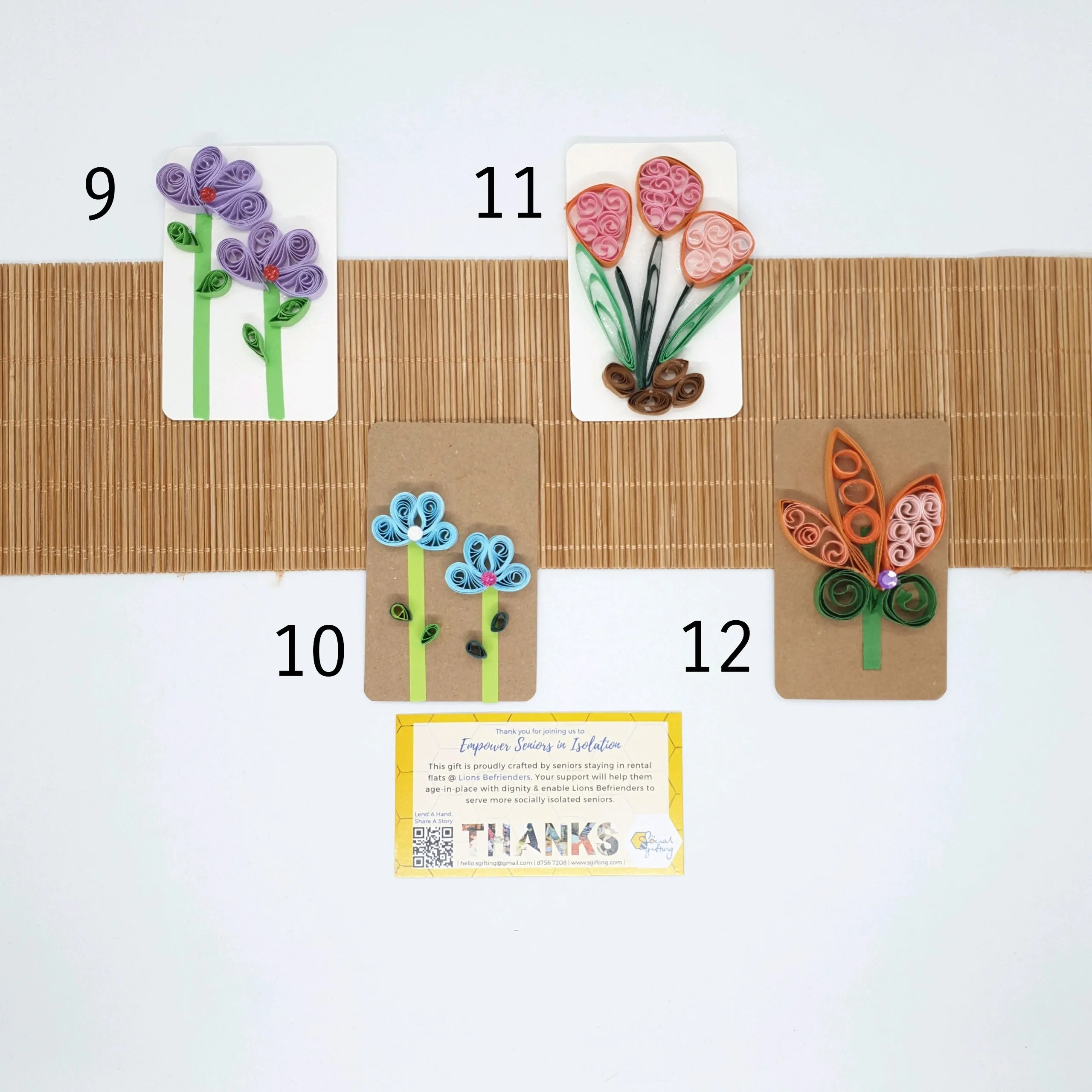 Flower Paper Quilling Message Card