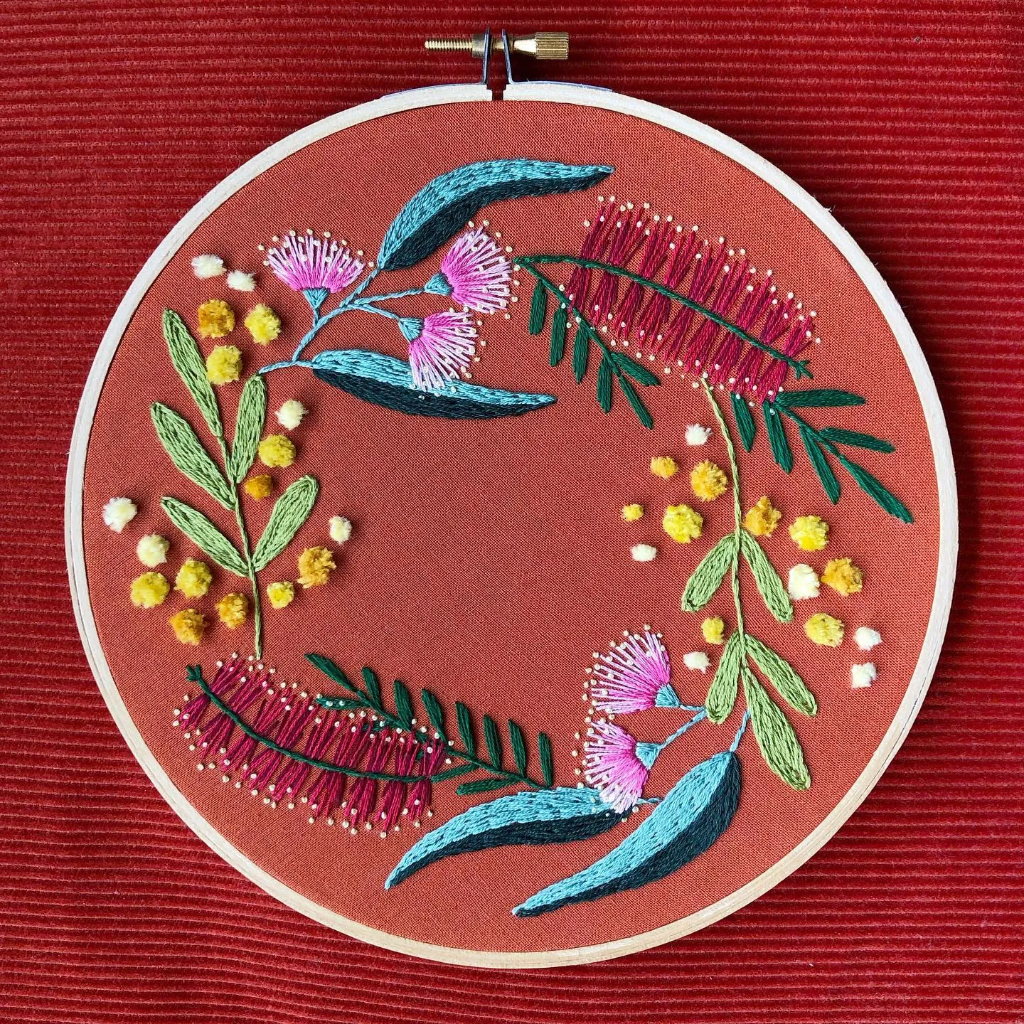 Fuzzy Wattle Embroidery Kit