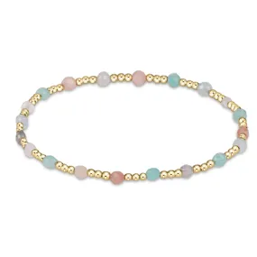 Gemstone Gold Sincerity Pattern 3mm Bead Bracelet - Hot Mess