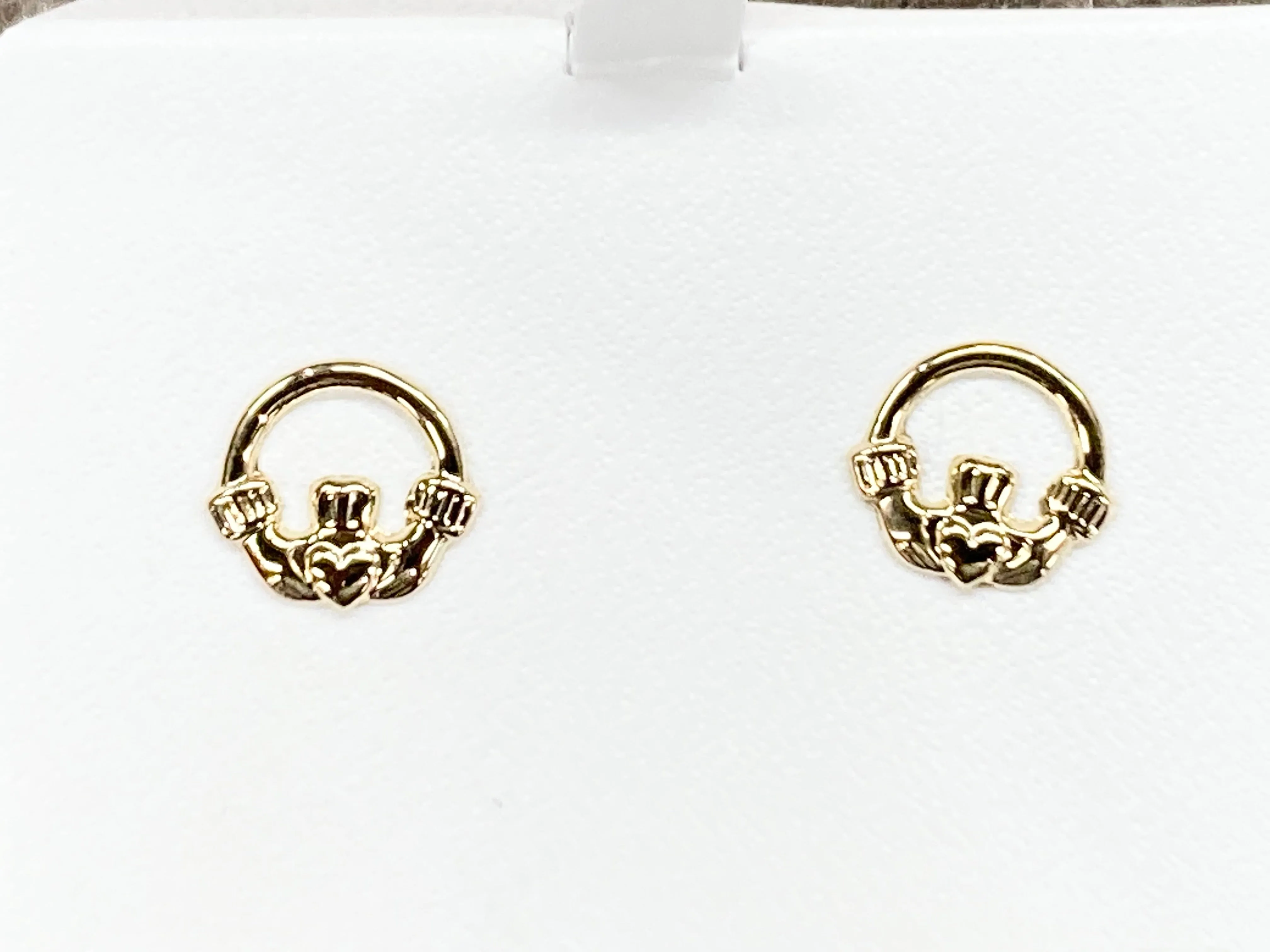 Gold Claddagh Earrings