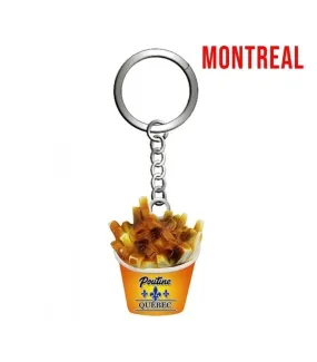 Gold Quebec  Poutine keychain.