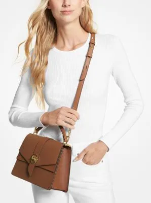 Greenwich Medium Saffiano Leather Satchel