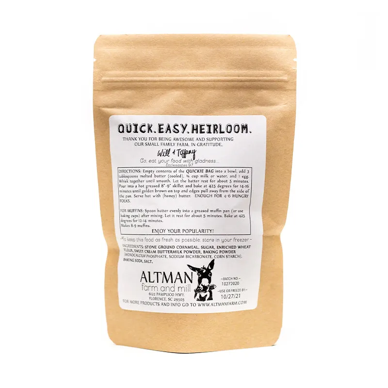 Heirloom Yellow Stone Ground Buttermilk Cornbread Mix