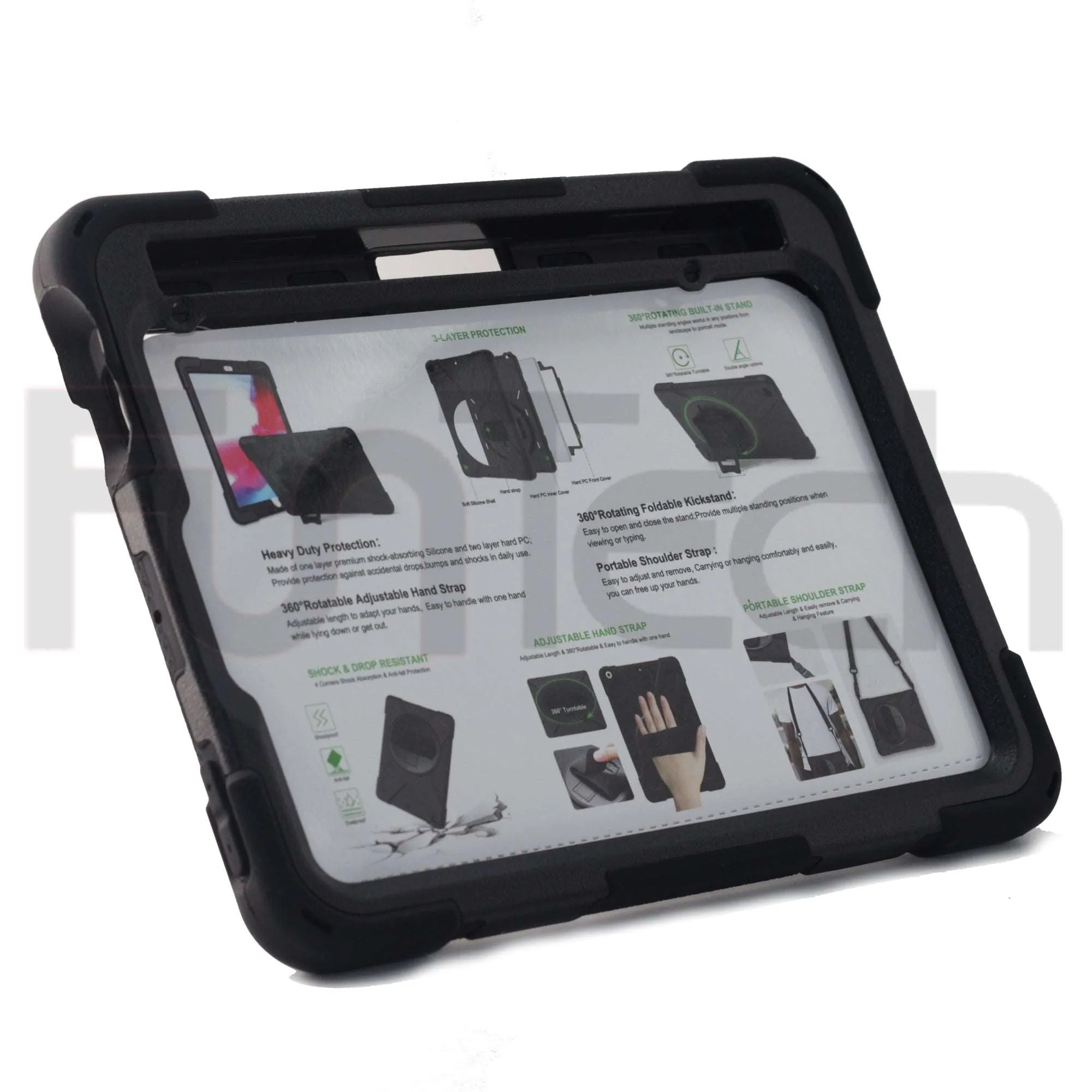 iPad Mini 6, Hard Shockproof iPad Case, Color Black.