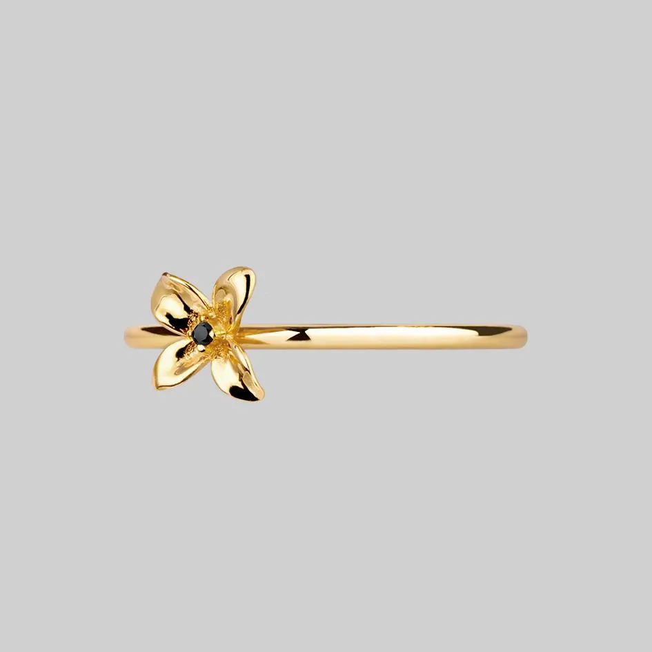 ISLA. Clematis Flower Ring - Gold