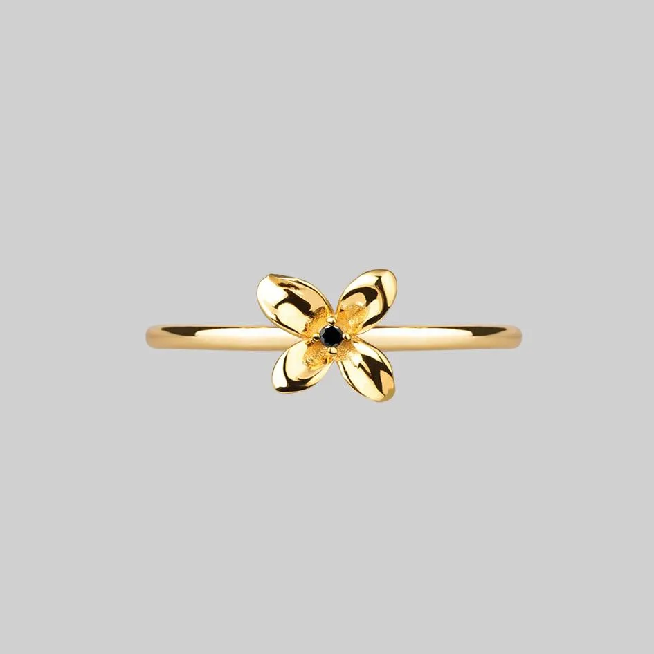 ISLA. Clematis Flower Ring - Gold