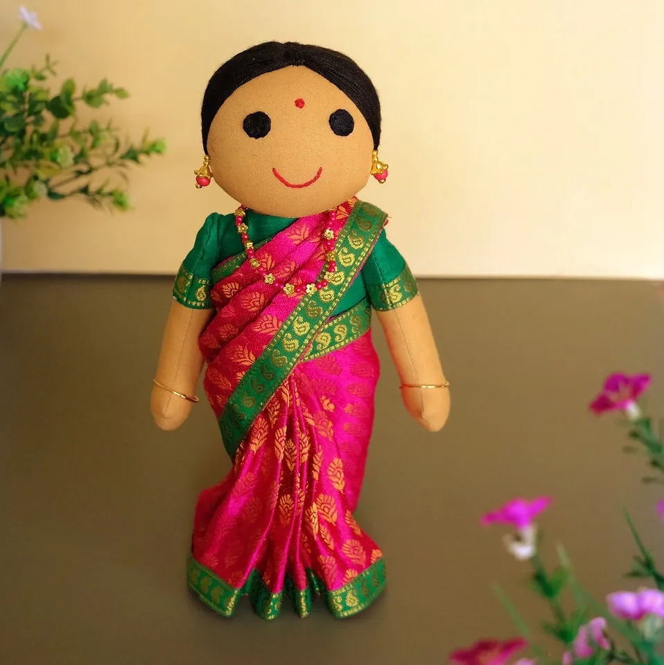 Kanmani Doll in Saree 10 in (Assorted Colours)