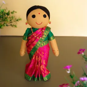 Kanmani Doll in Saree 10 in (Assorted Colours)