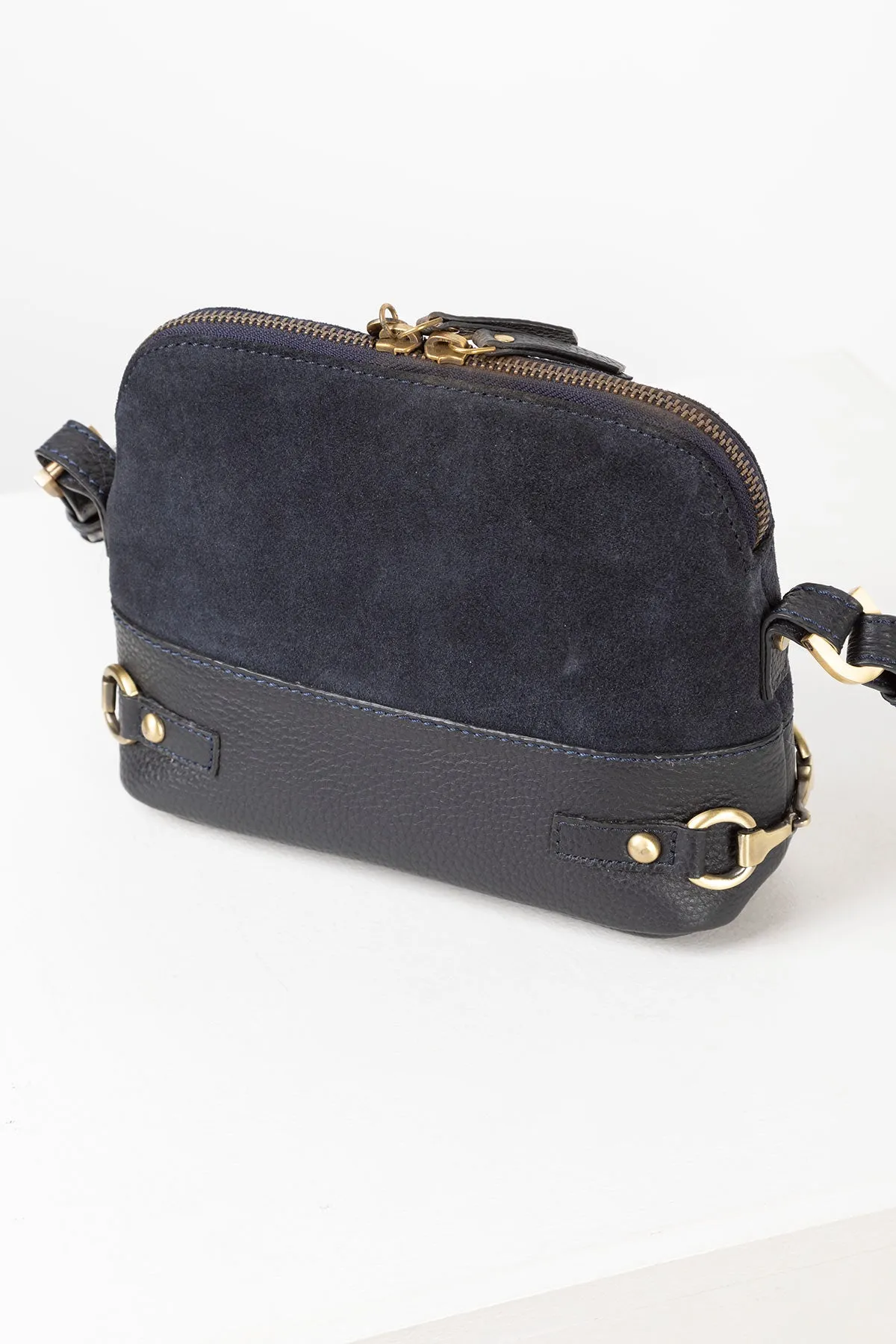 Ladies Suede Snaffle Cross Body Bag - Allerton