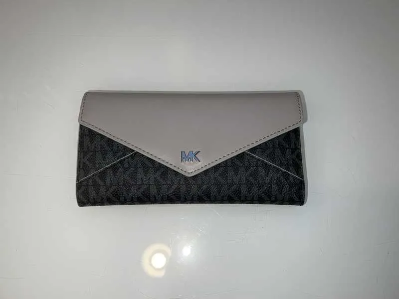 Large Logo and Leather Envelope Wallet