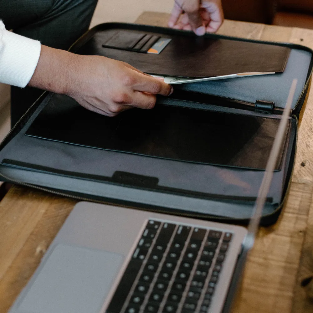 Leather Laptop Sleeve - BLACK EDITION