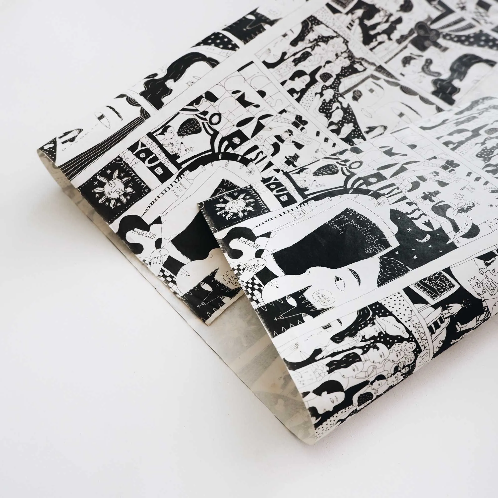 Line Art Set Wrapping Paper (Roll of 20 Sheets)