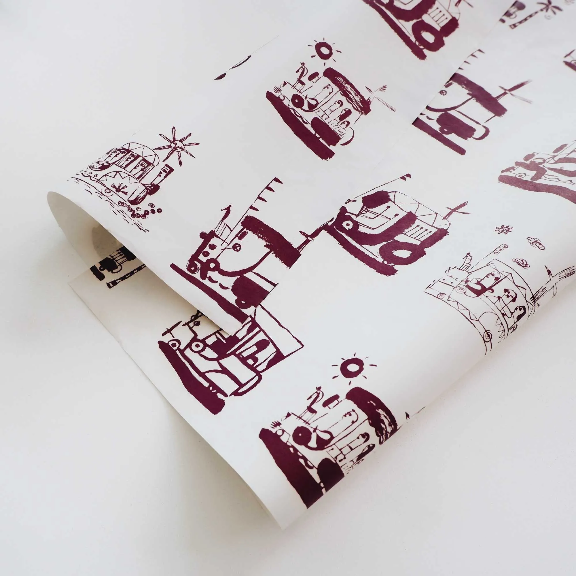 Line Art Set Wrapping Paper (Roll of 20 Sheets)