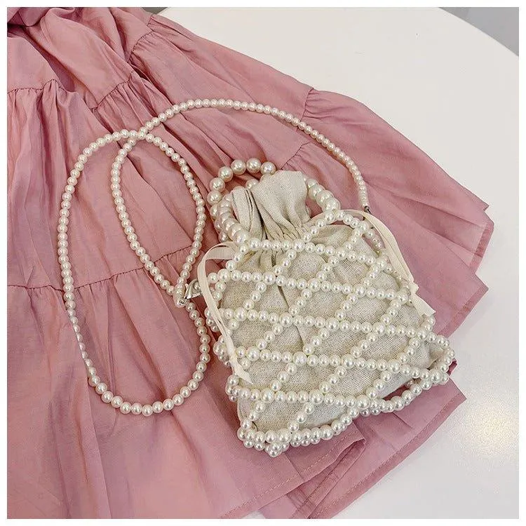 MAC124 Fresh Handwoven Pearl Bead Bag