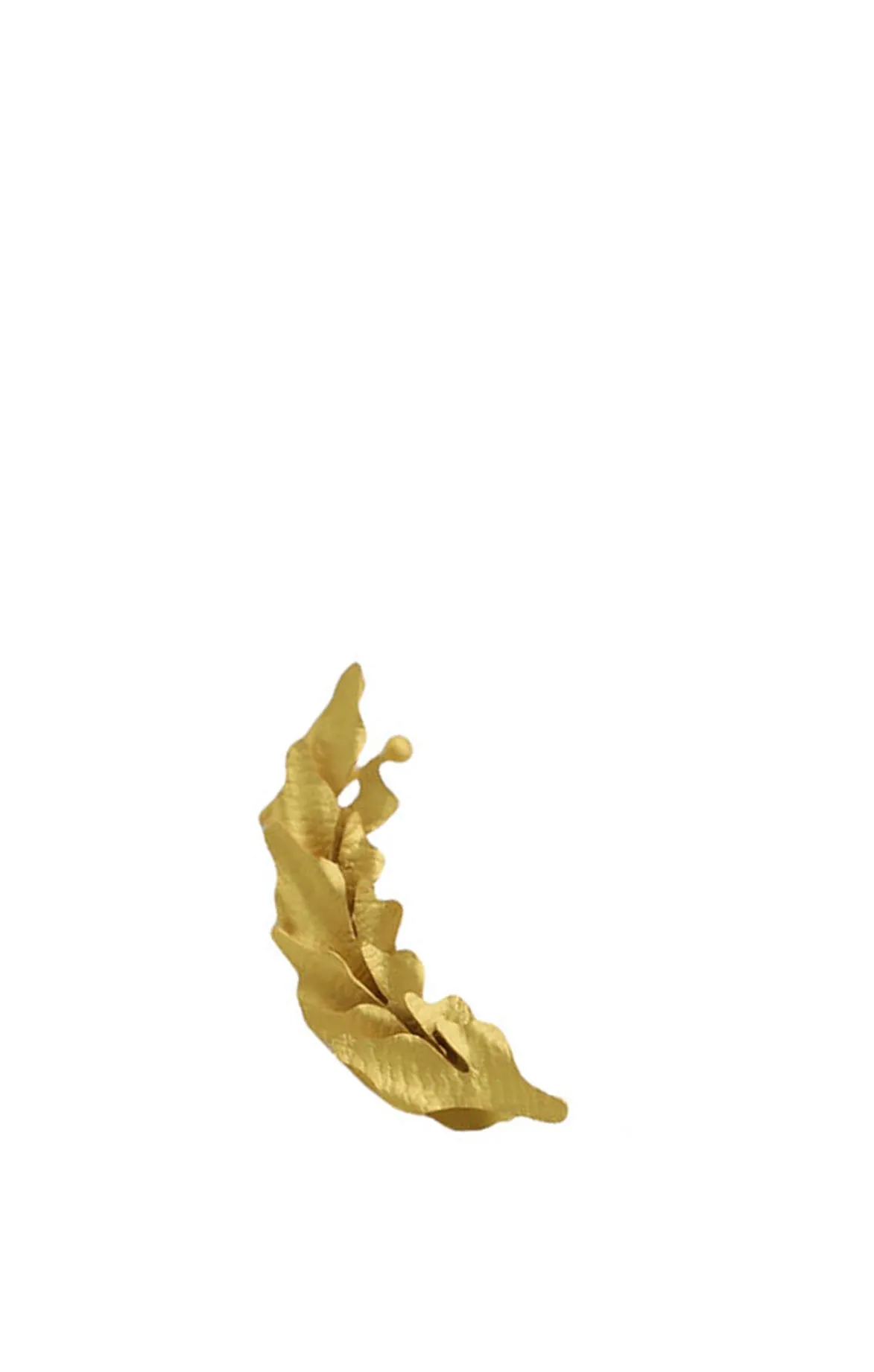 Matte Gold Laurel Ear-cuff