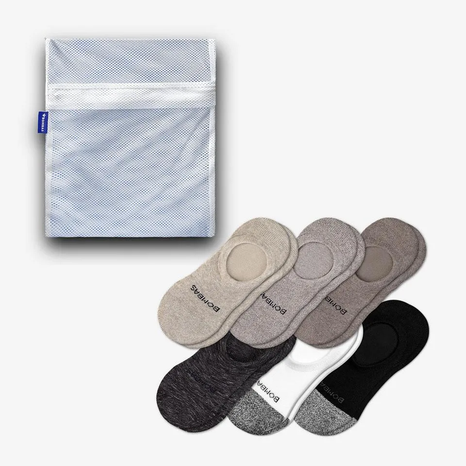 Men's Cushioned No Show Laundry Bag 6-pack