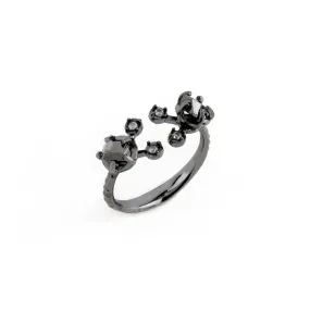 Mini Pyrite Ring [Black gold]