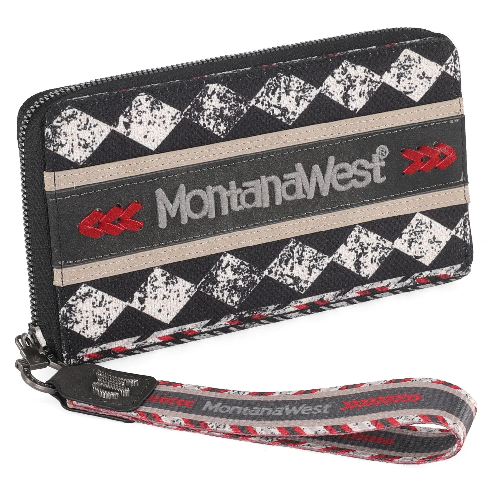 MW01-W006  Montana West Boho Ethnic Art Print Wallet - Black