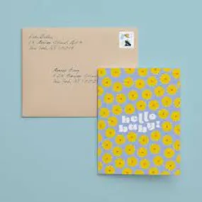 My Darlin’ Hello Baby Flower Pattern Card