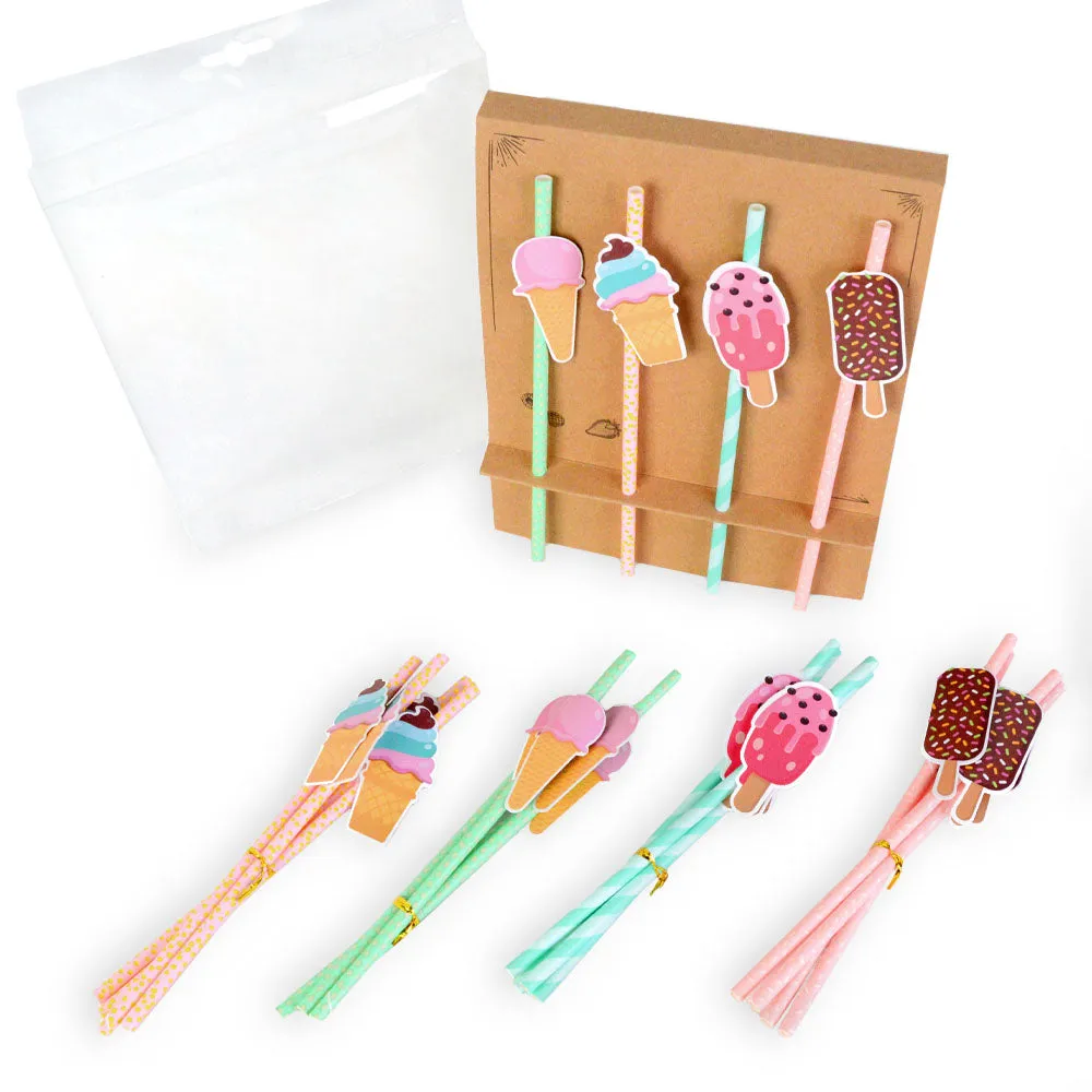 Paper Straws Party Pack - 40 Pieces - Biodegradable