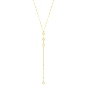 REN LARIAT NECKLACE GOLD