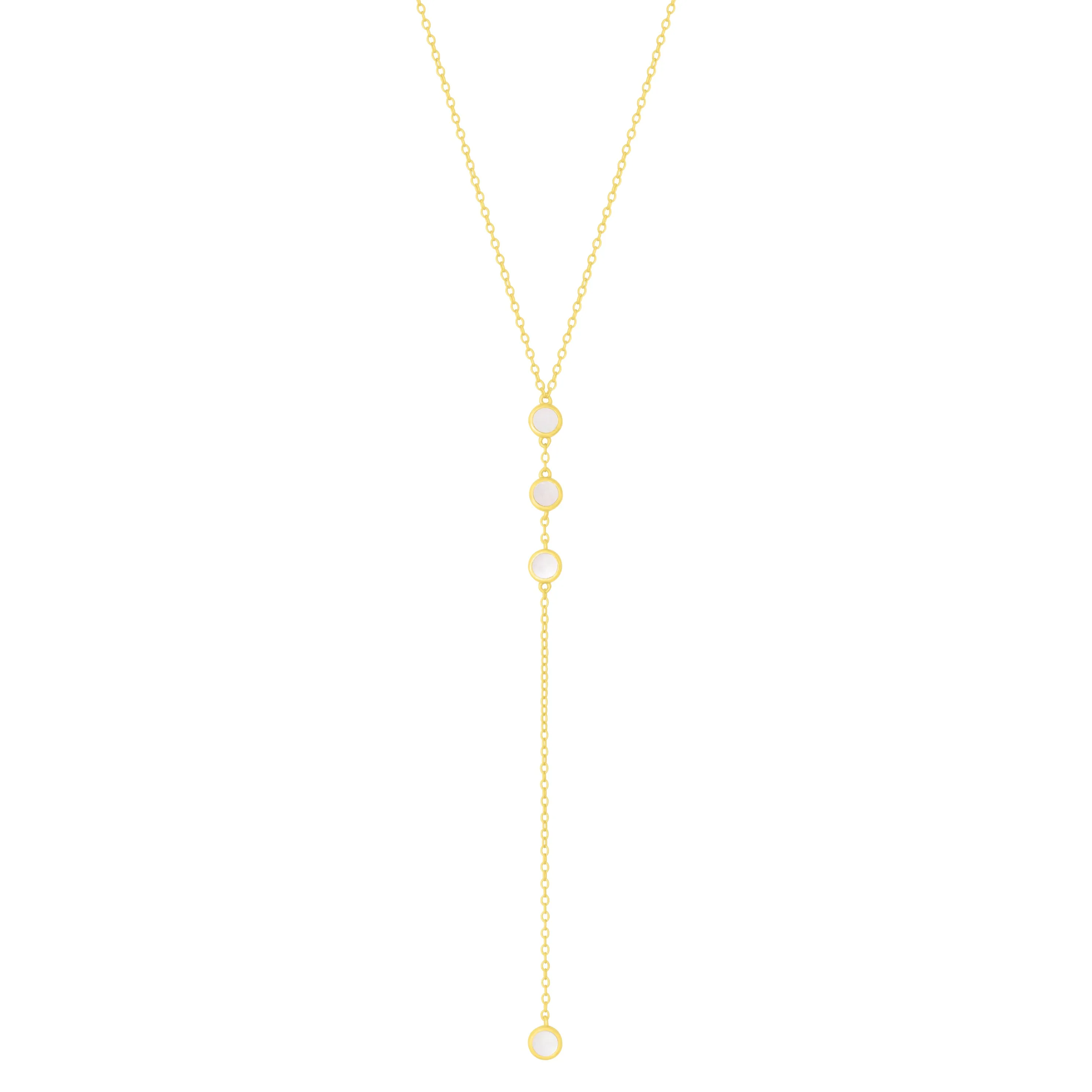 REN LARIAT NECKLACE GOLD