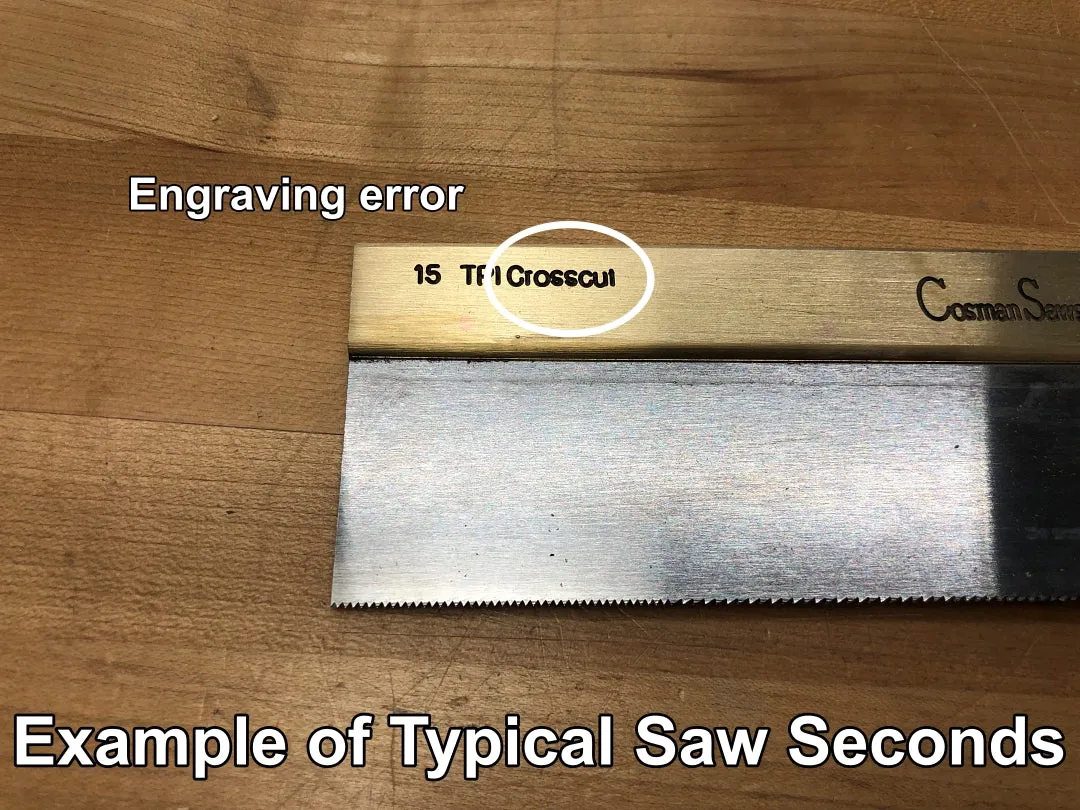 Rob Cosman's Dovetail Saw: Regular Size (Seconds)