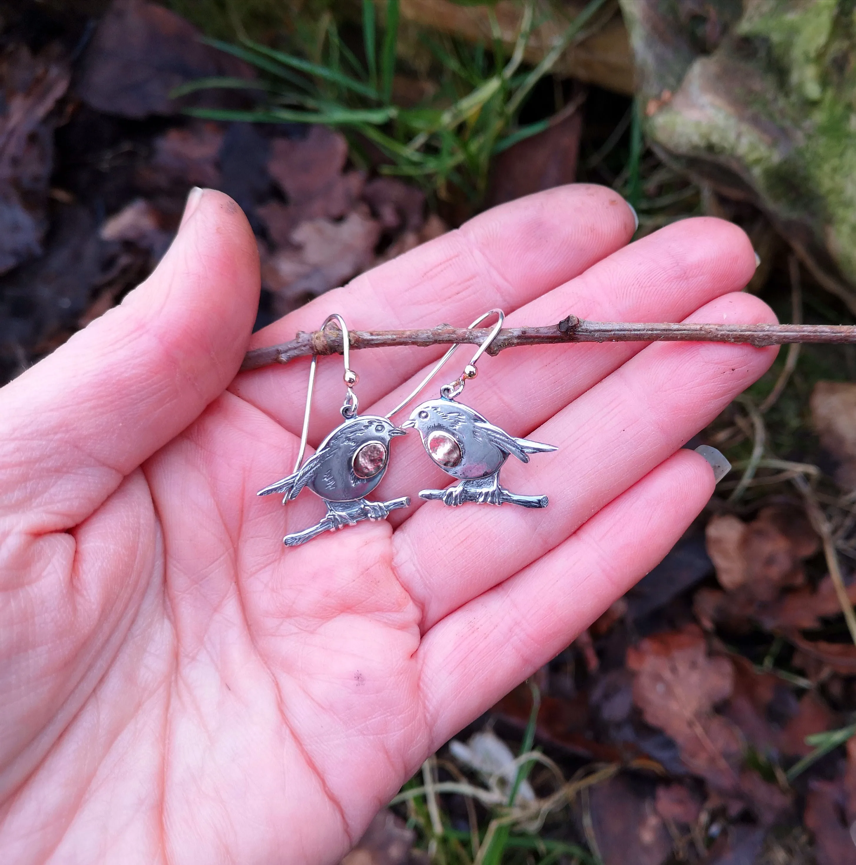 Robin Red Breast Earrings, An Spideog