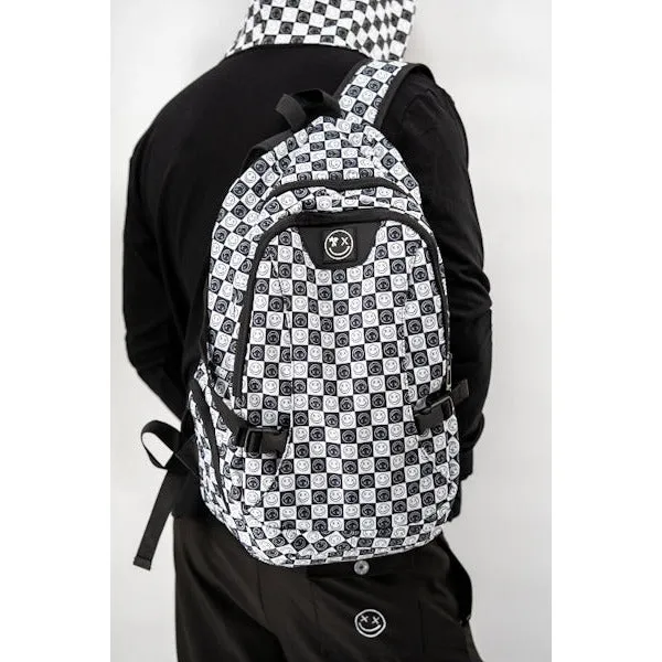 Salty Savage Essential Sport Backpack | Black/White Checkerboard