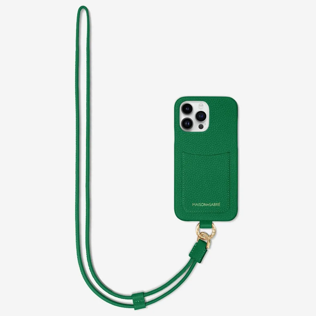 The Sling Phone Case iPhone 14 Pro - Emerald Green