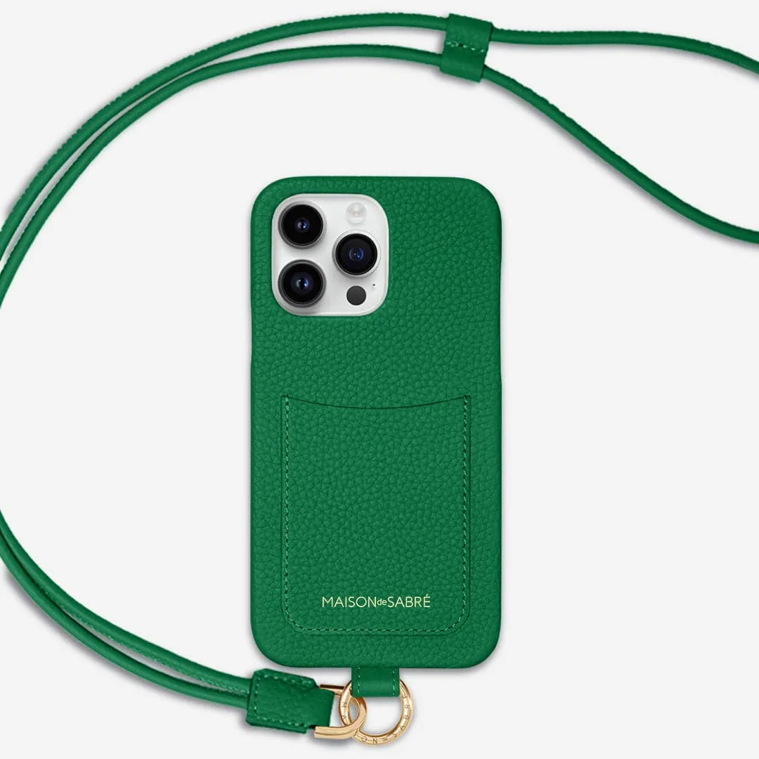 The Sling Phone Case iPhone 14 Pro - Emerald Green