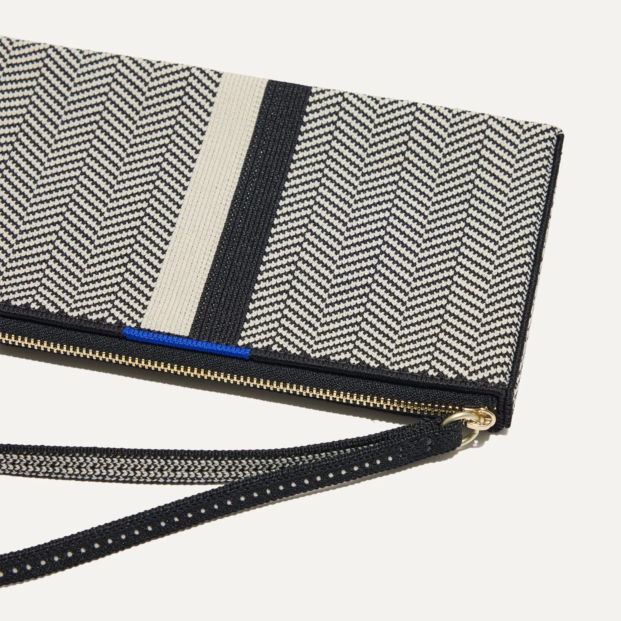 The Wallet Wristlet - Mist Herringbone