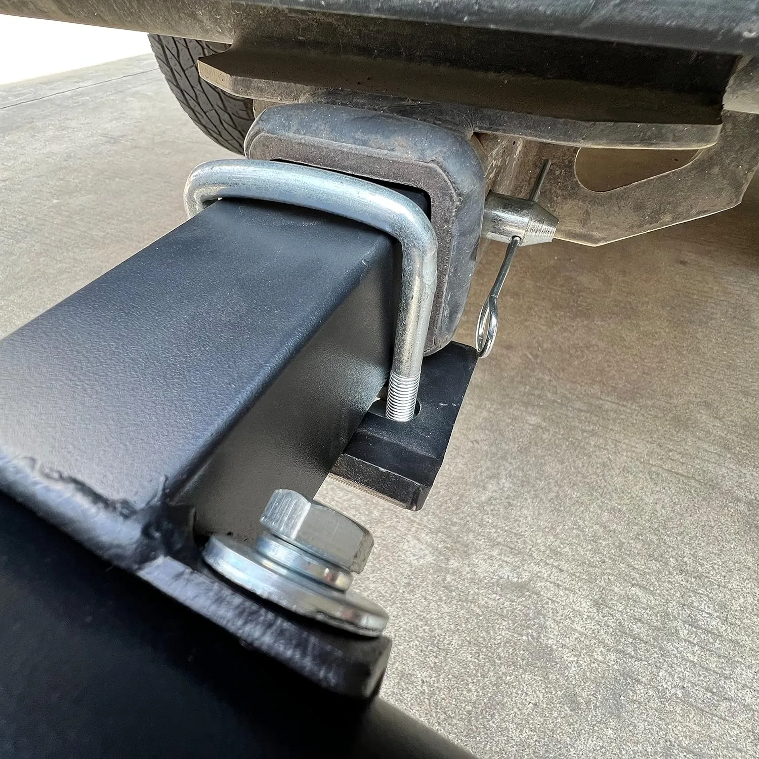 Tow Hitch Step fit for Truck with 2 inch Hitch Receivers Strong Steel Construction Textured Black with Pin Lock