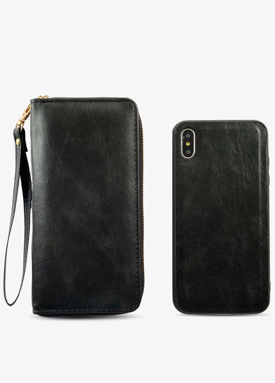 Ultra Slim Wristlet Phone Case in Black