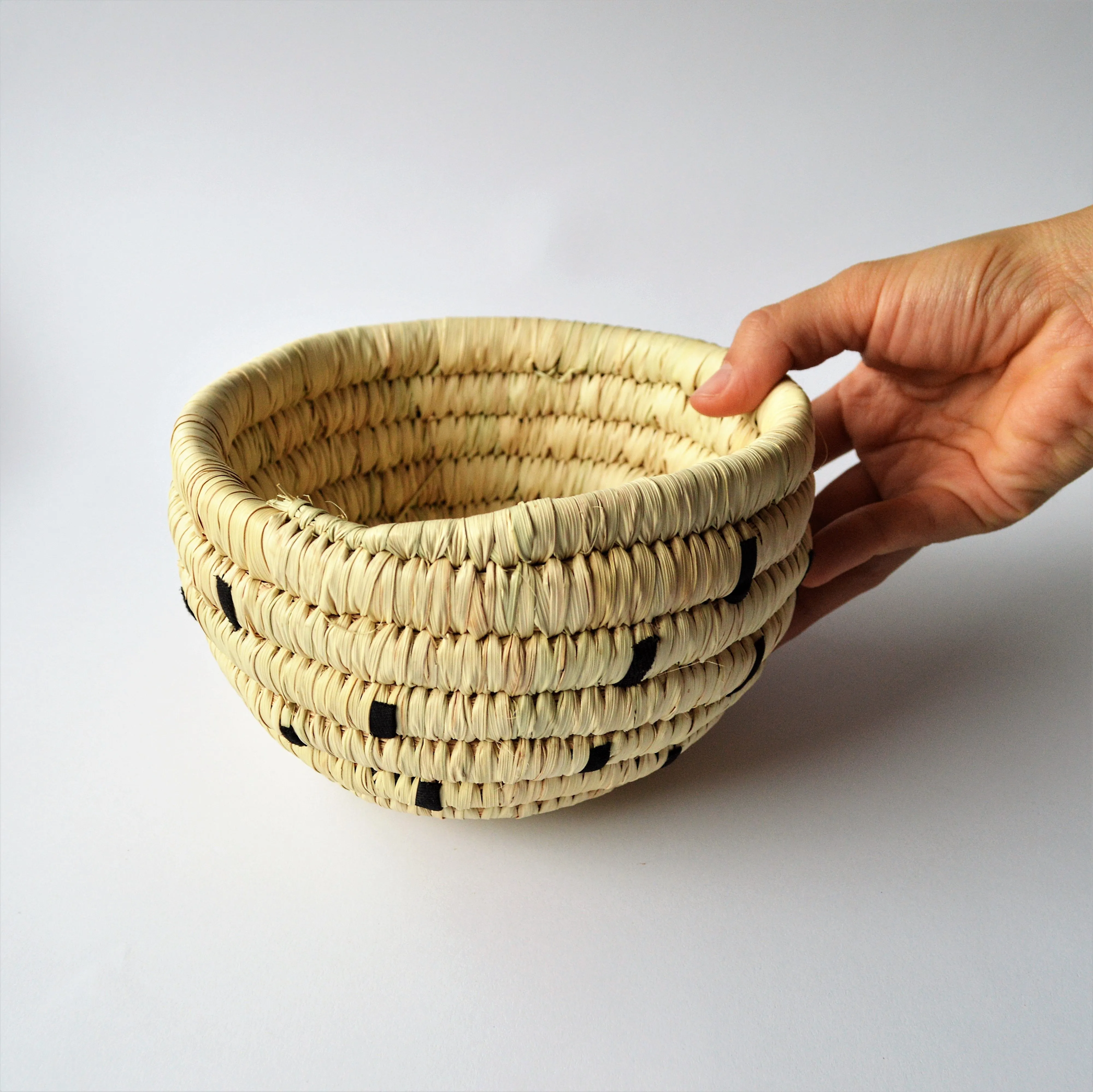 Wahat Palm leaves Wicker Makeup basket